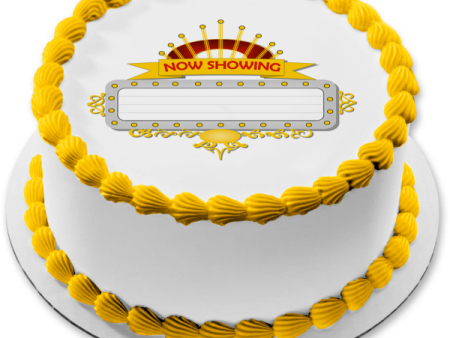 Marquee Board Now Showing Edible Cake Topper Image ABPID10066 Online Hot Sale