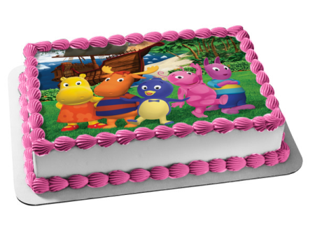 Backyardigans Uniqua Tyrone Tasha Pablo Austin Sailboat Edible Cake Topper Image ABPID08523 Online now