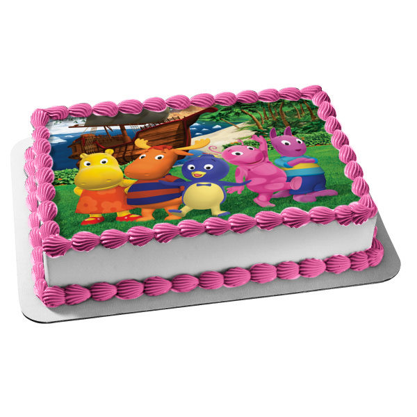 Backyardigans Uniqua Tyrone Tasha Pablo Austin Sailboat Edible Cake Topper Image ABPID08523 Online now