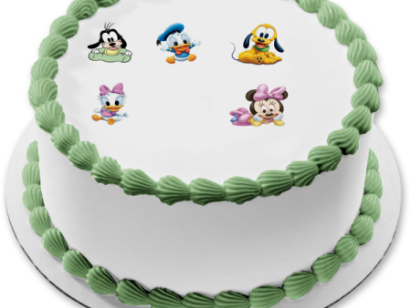 Disney Babies Goofy Pluto Donald Duck Daisy Duck Minnie Mouse Edible Cake Topper Image ABPID09998 Supply