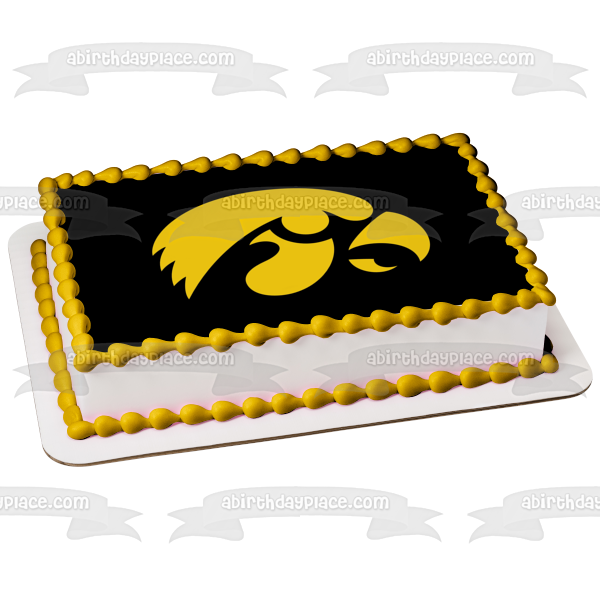 Iowa Hawkeyes Logo NCAA Edible Cake Topper Image ABPID10286 Supply