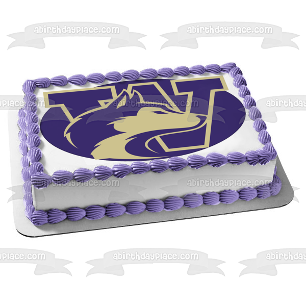 University of Washington Huskies Logo NCAA Edible Cake Topper Image ABPID10329 Sale