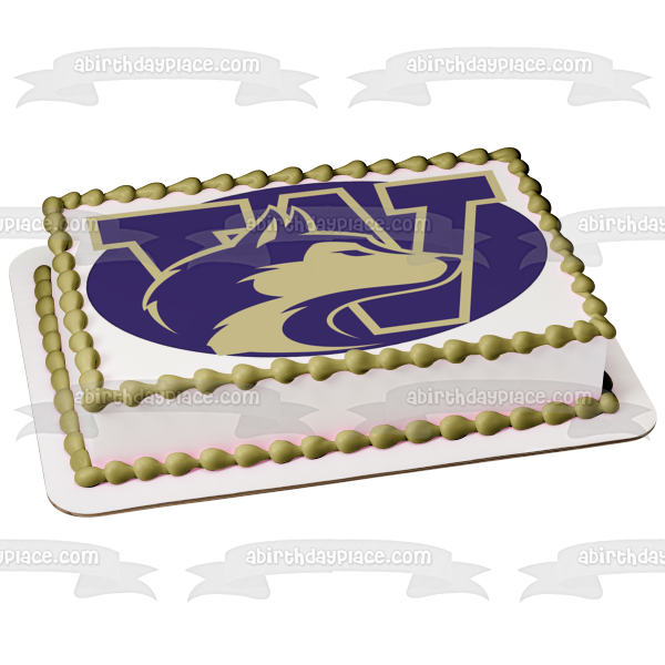 University of Washington Huskies Logo NCAA Edible Cake Topper Image ABPID10329 Sale