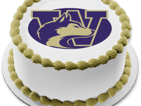 University of Washington Huskies Logo NCAA Edible Cake Topper Image ABPID10329 Sale