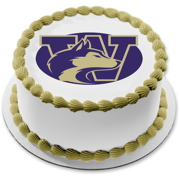 University of Washington Huskies Logo NCAA Edible Cake Topper Image ABPID10329 Sale