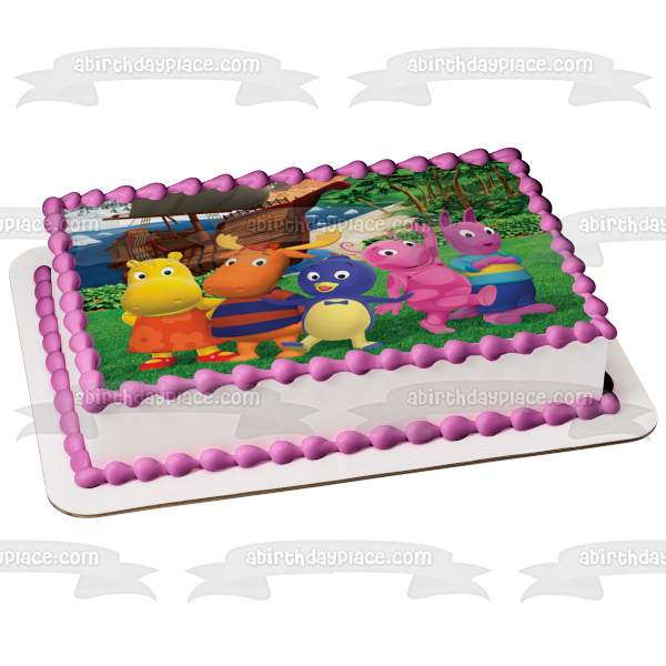 Backyardigans Uniqua Tyrone Tasha Pablo Austin Sailboat Edible Cake Topper Image ABPID08523 Online now