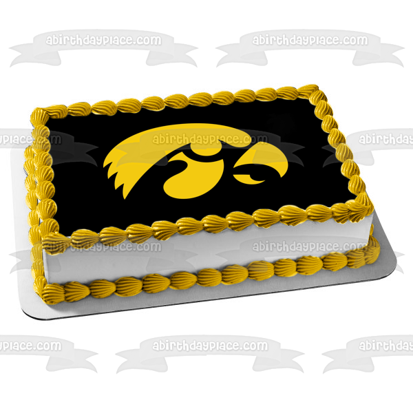 Iowa Hawkeyes Logo NCAA Edible Cake Topper Image ABPID10286 Supply