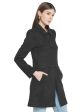 Mettle Women Black Solid Cotton Coat on Sale