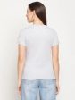 Mettle Women Grey Typography Printed Cotton T-Shirt Sale