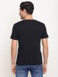 Octave Men Navy Blue V-Neck T-Shirt Online Sale