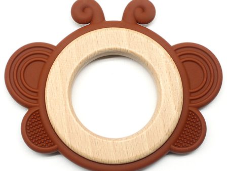 Wooden Butterfly Baby Teether with BPA-Free | Assorted Colours (6-12 Months) Fashion