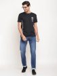 Octave Men Navy Blue Graphic Printed Regular-Fit T-Shirt Online Hot Sale