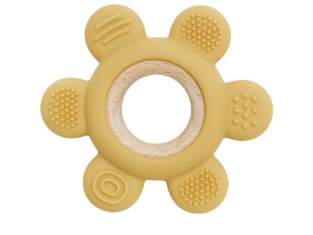 Wooden Flower Baby Teether | BPA-Free | Assorted Colors (6-12 Months) Sale