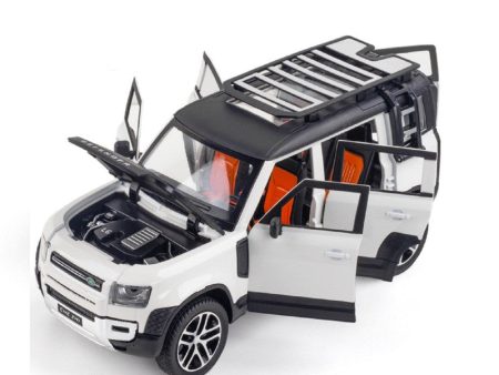 Diecast Resembling Land Rover Defender Sport Pull Back Car with Lights & Sounds | 1:24 Scale Model Discount