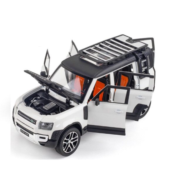 Diecast Resembling Land Rover Defender Sport Pull Back Car with Lights & Sounds | 1:24 Scale Model Discount