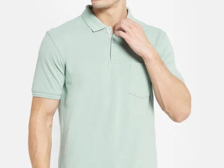 Men Misty Green T-Shirt Online Sale