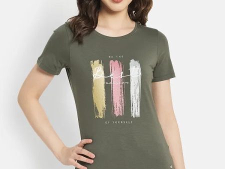 Women Olive T-Shirt Online