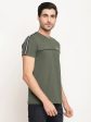 Octave Men Olive Green Typography Printed Regular-Fit T-Shirt Cheap