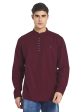 Mettle Men Maroon Solid Cotton Casual Shirt Online Hot Sale