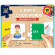 2 Pieces Learning Pack Jigsaw Puzzle - Action Word Hot on Sale