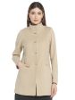 Mettle Women Cream Solid Cotton Overcoat Hot on Sale