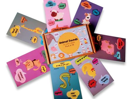 Animals Sounds Flashcards with Collective Noun and Baby Name For Cheap