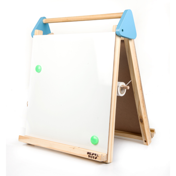 3-in-1 Wooden Tabletop Easel with Blackboard, Whiteboard, Paper Roll & Accessories (3-6 Years) on Sale