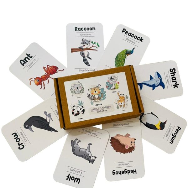 Animals Flash Cards - Pack of 24 Hot on Sale