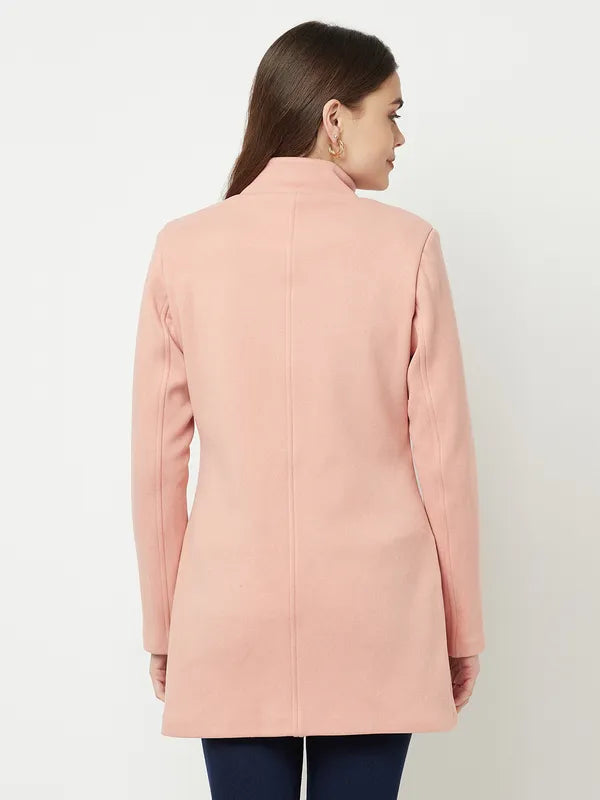 Women Suede Pink Coat For Cheap