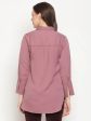 Mettle Women Rose Pink Cotton Formal Shirt Online