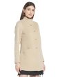 Mettle Women Cream Solid Cotton Overcoat Hot on Sale