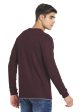 Mettle Men Maroon Solid Cotton T-Shirt Sale