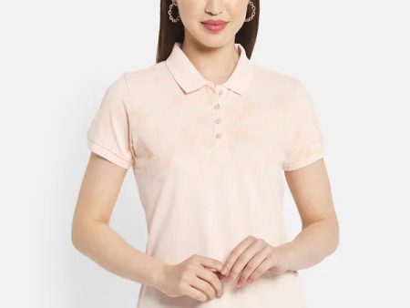 Women Pastel Peach T-Shirt For Sale