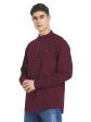 Mettle Men Maroon Solid Cotton Casual Shirt Online Hot Sale