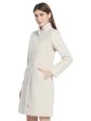 Mettle Women Cream-Colored Solid Cotton Overcoat Sale