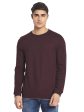 Mettle Men Maroon Solid Cotton T-Shirt Sale