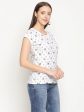 Mettle Women White Mickey Mouse Printed T-Shirt Discount