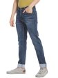 Octave Men Blue Slim Fit Light Fade Solid Jeans Online Sale