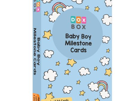 Baby Boy Milestone Cards- Pack of 24 Discount