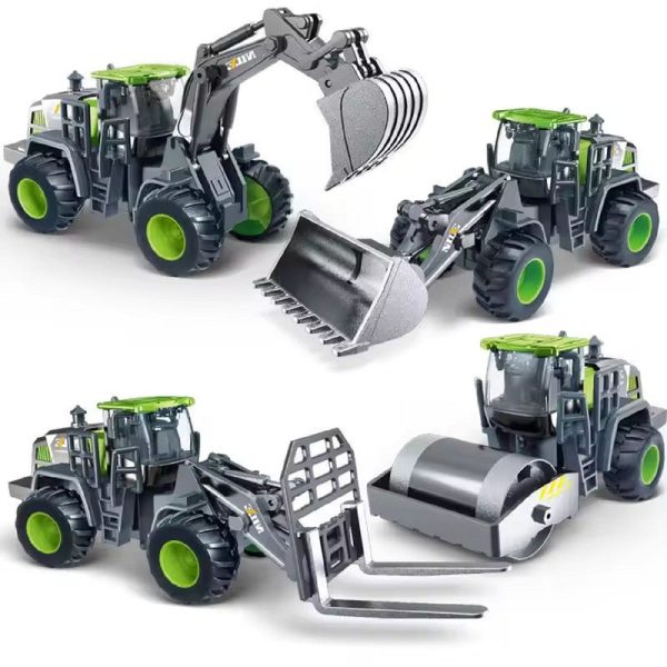 Diecast Resembling Engineering Excavator Toy Car- 4 Pcs For Discount