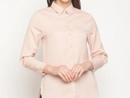 Mettle Women Pink Cotton Casual Shirt Fashion