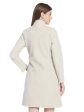 Mettle Women Cream-Colored Solid Cotton Overcoat Sale