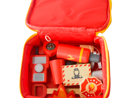 11 Pieces Wooden Fire Rescue Tool Kit (3-6 Years) Sale