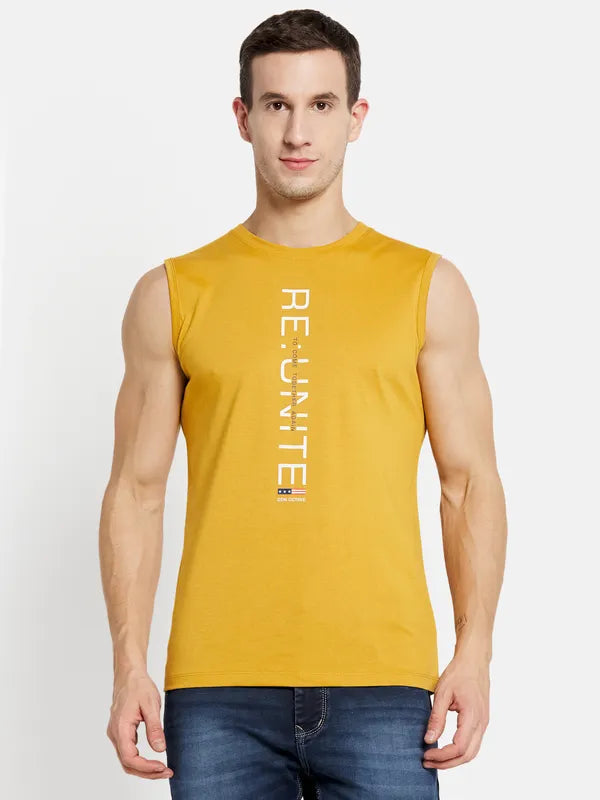 Men Dusty Mustard T-Shirt Cheap