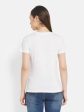 Women White Melange T-Shirt Cheap