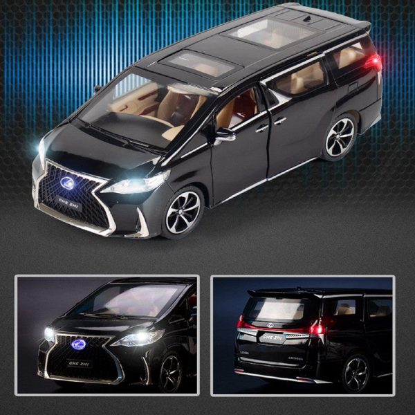 Diecast Resembling Lexus LM300 Pull Back Car with Lights & Sounds | 1:24 Scale Model For Sale