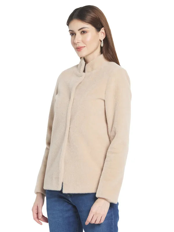 Mettle Women Beige Solid Cotton Duster Coats Online now