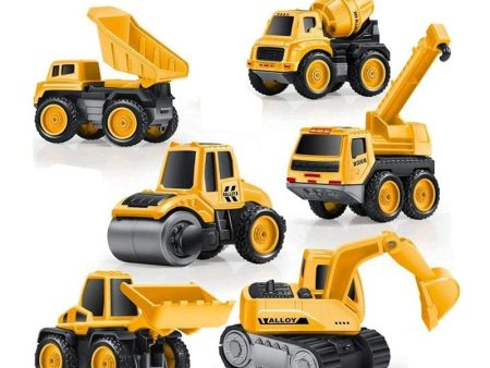 Diecast Engineering Automobile Construction Cars -Set of 6 Online Sale