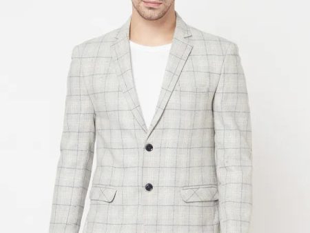 Men Light Grey Coat on Sale