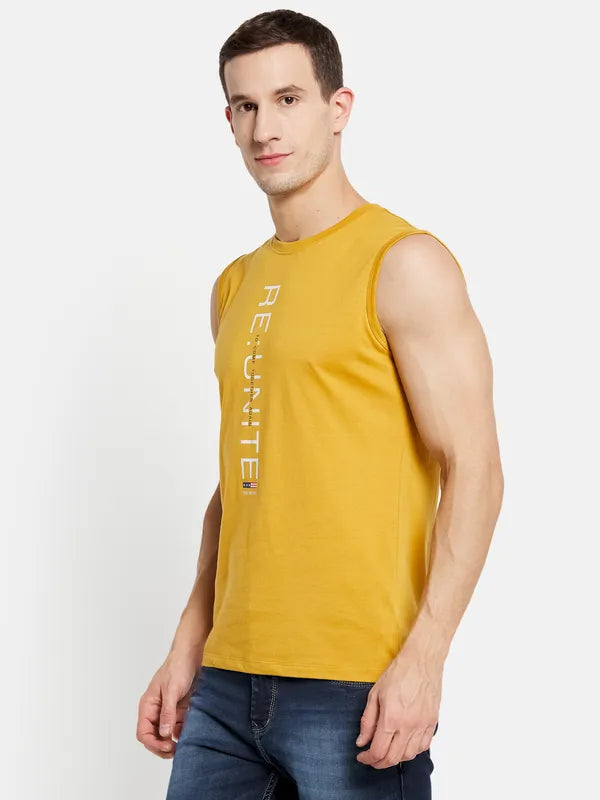 Men Dusty Mustard T-Shirt Cheap